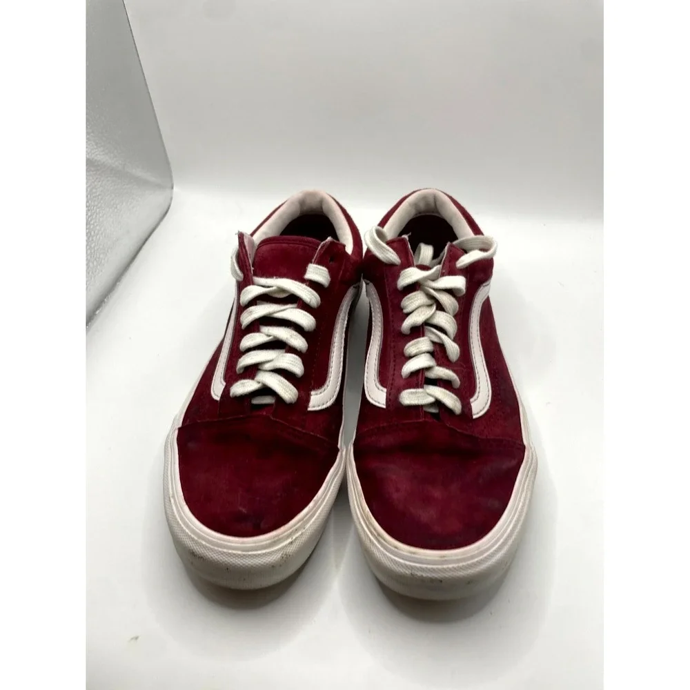 Vans Old Skool Burgundy Suede Skateboard Shoes VN000D7Z4QU Mens 6 Womens 7.5